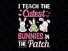 I Teach The Cutest Bunnies Png, In The Patch Easter Teacher Png, Easter Day Png, Digital Download