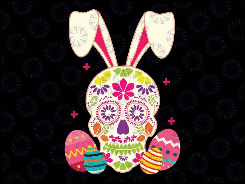 Bunny Sugar Skull Rabbit La Catrina Easter Day Of Dead Svg, Easter Day Png, Digital Download