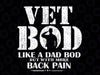 Vet Bod Like A Dad Bod But With More Back Pain Svg, Pain Veterans Day Svg, Vet Bod Svg, Fathers Day Svg, Digital Download