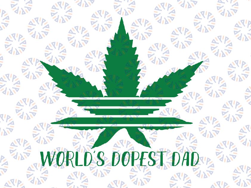 Fathers Day World's Dopest Dad Funny Weed Carnabis svg png dxf eps Sublimation design -Digital design - Sublimation - DTG printing - Clipart