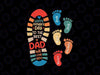 Personalized Dad And Kids Footprints Names Svg, Dad And Child We Love You Svg, Father's Day Png, Digital Download