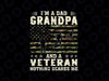 I'm A Dad Grandpa And Veteran Png, American Flag Veteran Nothing Scares Me Png, Father's Day Png, Digital Download