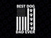 Best Dog Dad Ever American Flag Svg, Best Dad Dog Paw Svg, Father's Day Png, Digital Download