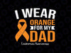 I Wear Orange For My Dad Svg, Leukemia Awareness Daddy Svg, Father's Day Png, Digital Download