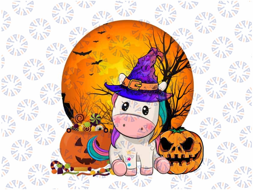 Cute Unicorn Pumpkin Halloween Thanksgiving Halloween Kid Png, Pumpkin Season, Unicorn Halloween Party Gift, Cute Unicorn Halloween PNG