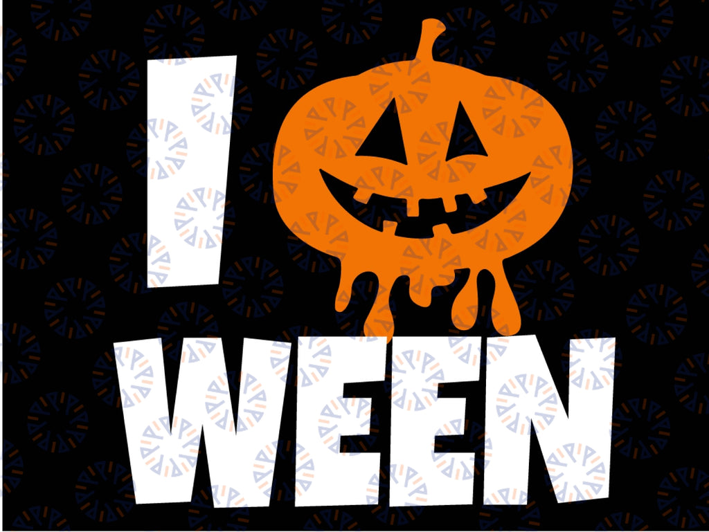 I Pumpkin Ween Svg, Funny Halloween Joke Svg, Heart Pumpkin, Digital Download