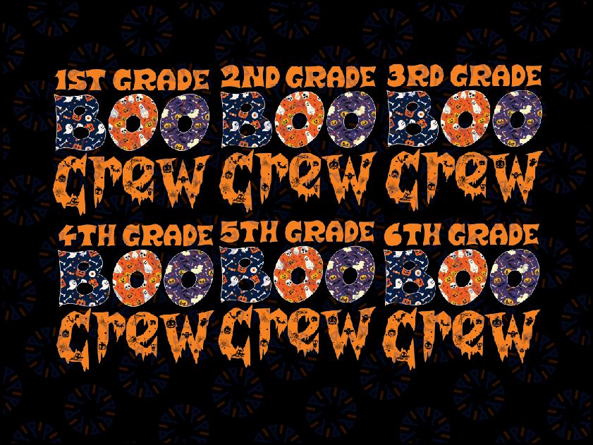 Grade Boo Crew Teacher Student Halloween 2022 PNG, Boo png, Ghost Spooky png, Halloween Shirt png, Kids Clipart