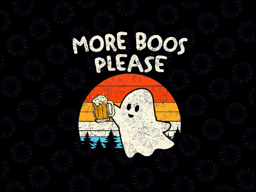 More Boos Please Ghost Beer Funny Halloween Beer Drinking Svg,