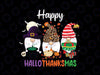 Happy Hallothanksmas Gnomes Halloween Thanksgiving Christmas Png,