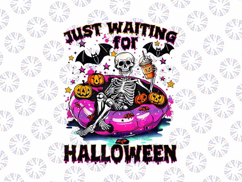 PNG ONLY Just Waiting for Halloween Png, Cute Summerween Spooky Png, Halloween Png, Digital Download