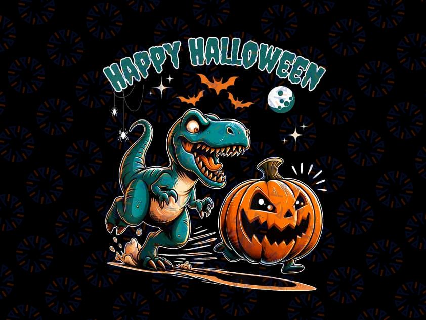 PNG ONLY Halloween Pumpkin Dinosaur Png, Funny T-rex Pumpkin Bat Png, Halloween Png, Digital Download