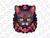 PNG ONLY Cat Kitty Kitten Paws Sugar Skull Cala-vera Png, Halloween Gato Cat Flower Png, Halloween Png, Digital Download