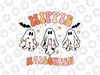 Retro Ghost Halloween Svg, Happy Halloween Retrogroovy Svg, Fall Groovy Floral Ghost, Halloween Png, Digital Download