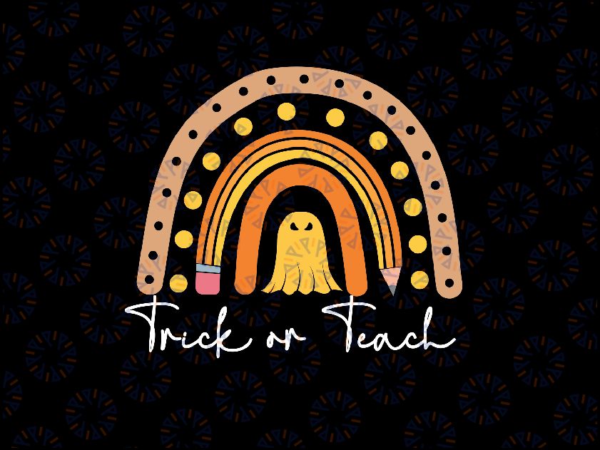 Halloween Rainbow Png, Tri-ck o-r Tre-at Rainbow Png, Pumpkin Rainbow Png, Halloween Png, Digital Download