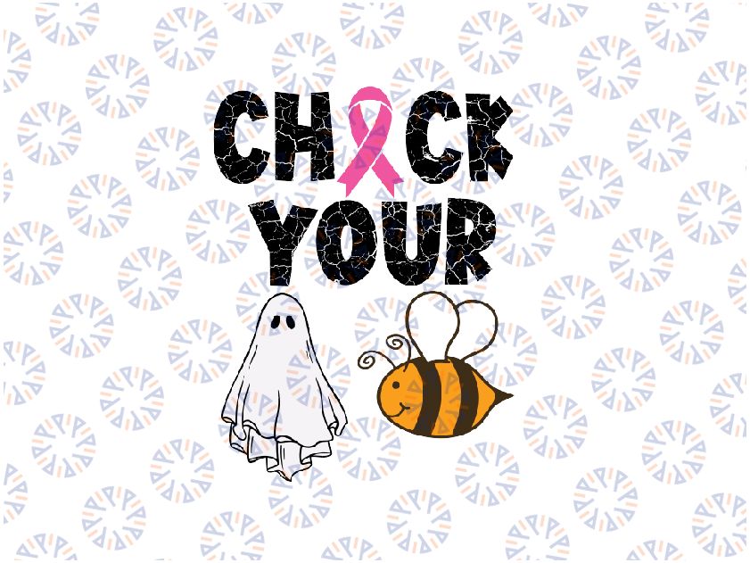 Check Your Boo Bees Svg, Funny Breast Cancer Halloween Svg, Bee Breast Cancer Svg, Happy Halloween Png, Digital Download