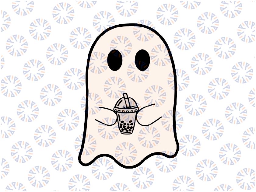 Little Ghost Ice Coffee Svg, Cute Boo Ice Coffee Halloween Svg, Happy Halloween Png, Digital Download