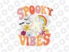 Groovy Floral Boo Spooky Halloween Svg, Spooky Vibe Boo Groovy Svg, Happy Halloween Png, Digital Download