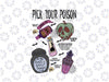 Vintage Retro Pick Your Poison Png, Halloween Dis-neyl-and Vill-ain Halloween Png, Happy Halloween Png, Digital Download