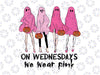 On Wednesday We Wear Pink Png, Breast Cancer Awareness Png, Pink Ghost Halloween, Halloween Ghouls, Digital Download