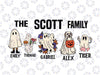 Custom Halloween Ghost Family With Pets Svg, The Name Family Portrait Svg, Custom Family Portrait, Happy Halloween Png, Digital Download