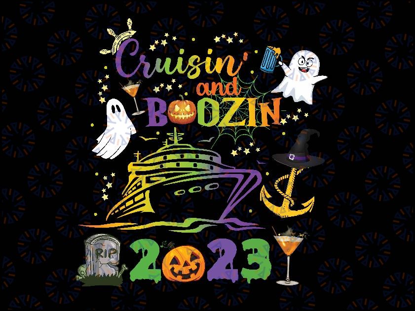 Halloween Cruising and Boozing Png, Halloween Cruise Crew Png, Cruise 2023 Halloween Png, Happy Halloween Png, Digital Download