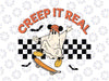 Creep It Real Ghost Boo Svg, Retro Halloween Svg, Halloween Skateboarding Svg, Happy Halloween Png, Digital Download