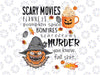 Funny Halloween Sublimation Design, Scary Movies Murder Pumpkin Spice Png, Autumn Leaves Flannel Design, Digital Download File