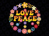 Peace Love 60s 70s Png, Groovy Hippie Flower Halloween Png, Happy Halloween Png, Digital Download