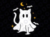 Cute Ghost Cat Funny Halloween Svg, Cat Halloween Svg, Happy Halloween Png, Digital Download