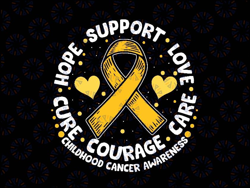 Childhood Cancer Support Family Childhood Cancer Awareness Svg, Childhood Cancer Awareness Svg,  Digital Download