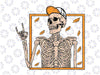 Vintage Halloween Skeleton Rock On Hand Skeleton Png, Rock Skeleton Hand Png, Happy Halloween Png, Digital Download