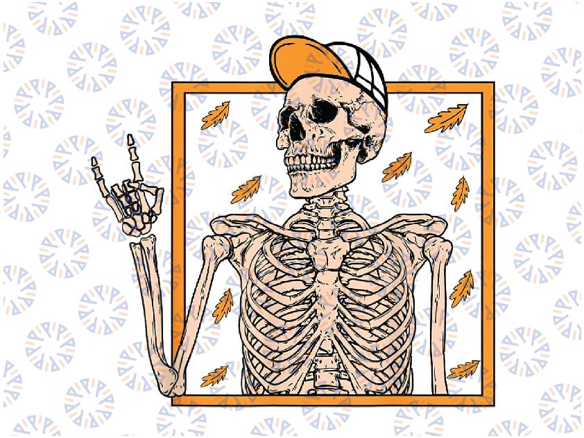 Vintage Halloween Skeleton Rock On Hand Skeleton Png, Rock Skeleton Hand Png, Happy Halloween Png, Digital Download