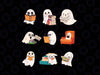 Ghost Reading Book Cute Teacher Halloween Png, Ghost Book Lover Png, Halloween Png, Digital Download