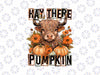 Hay There Pumkin Highland Cow Fall Autumn Thanksgiving Png, Highland Cow Pumpkin Png, Happy Halloween Png, Digital Download