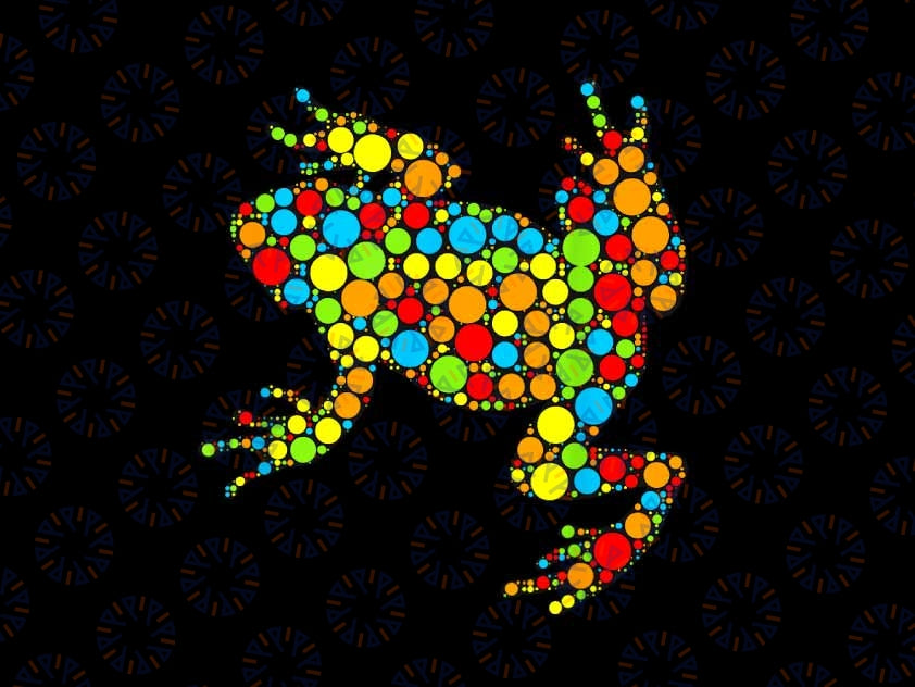 International Dot Day 2023 Frog Polka Dot Png, Frog Dot Fullcolor Png, Digital Download