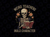Funny Skeleton Book Floral Skull Halloween Teacher Png, Floral Skull Books Png, Happy Halloween Png, Digital Download