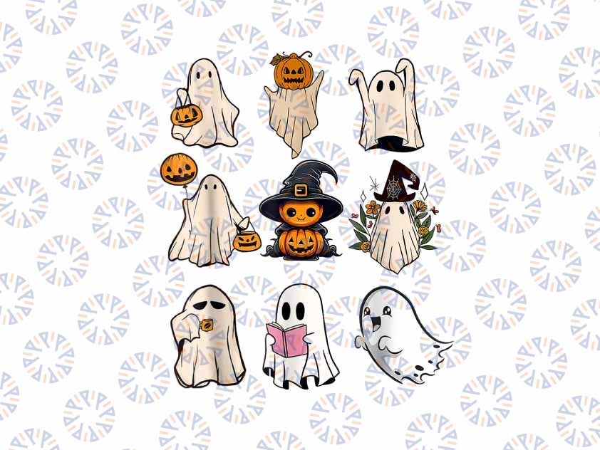 Funny Halloween Ghost Png, Ghost Reading, Cat Ghost Png, Pumpkin Ghost Png, Spooky Season Png, Happy Halloween Png, Digital Download
