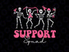 PNG ONLY -Support Squad Halloween Breast Cancer Png, Dancing Skeleton Breast Cancer Png, Happy Halloween Png, Digital Download