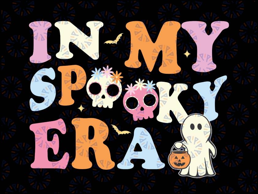 Retro Halloween Vintage In My Spooky Era Svg, Vintage Halloween Fall Svg, Happy Halloween Png, Digital Download