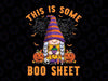 This Is Some Boo Sheet Gnomes Halloween Png, Pumpkins Ghosts Gnomes Png, Happy Halloween Png, Digital Download