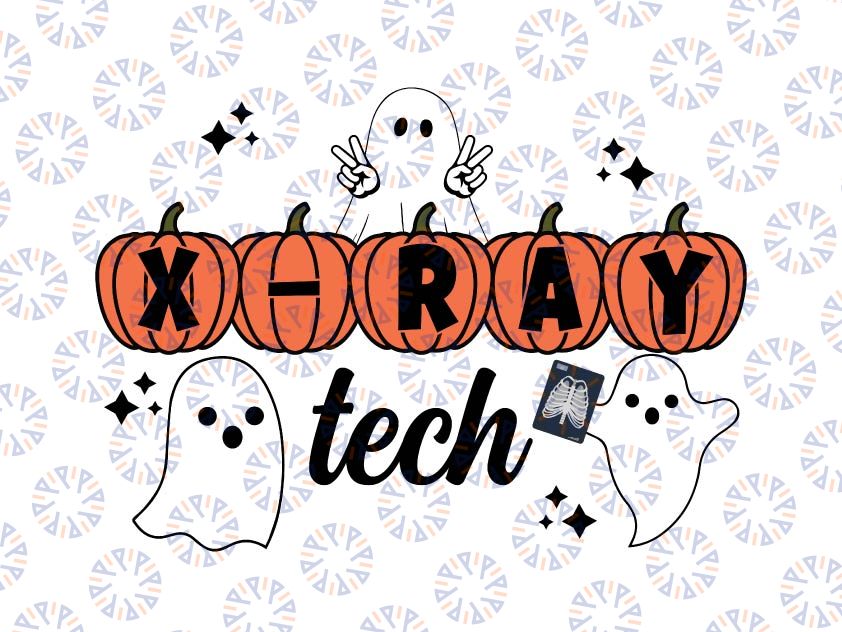 Halloween X-ray Tech Svg, X-ray Tech Halloween Pumpkin Svg, One Spooky Technologist Ghost Radiology, Happy Halloween Png, Digital Download