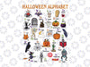 Halloween Alphabet Png, Halloween Kindergarten Teacher Png, Spooky Teacher, Happy Halloween Png, Digital Download