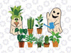 Retro Lady Gardener Ghost Gardening Plants Lover Halloween Svg, Ghost Plant Svg, Happy Halloween Png, Digital Download