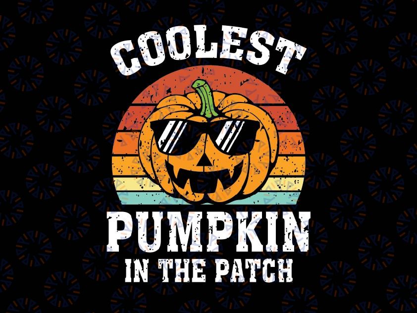 Coolest Pumpkin In The Patch Svg,Pumpkin Boy Svg, Spooky Season Png, Pumpkin Spice Sublimation Design, Instant Download