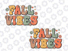 Fall Vibes Svg, Vintage Groovy Fall Season Retro Leopard Autumn Svg, Happy Halloween Png, Digital Download