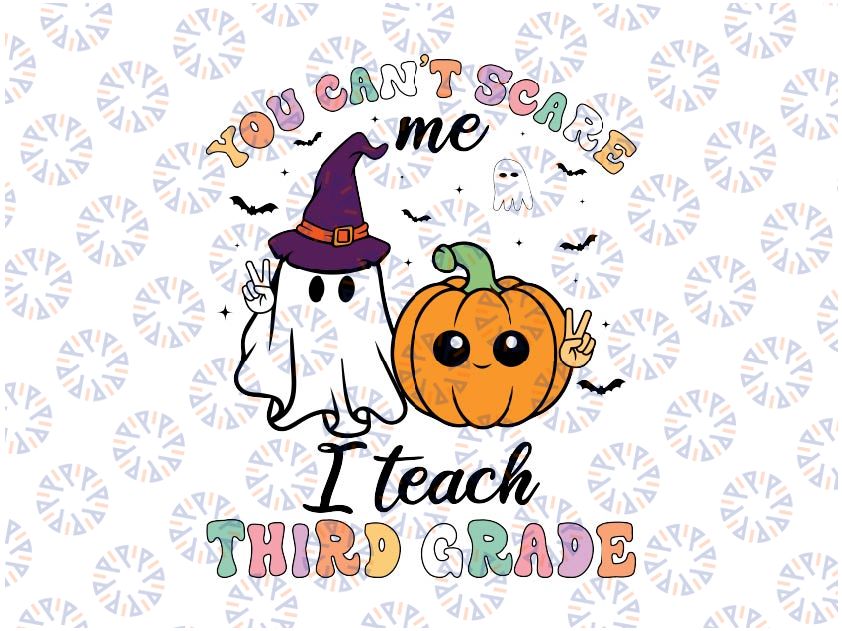 Custom File Third Grade Teacher Halloween Svg, Spooky Third Grade Teacher Svg, Fall Third Grade Crew, Happy Halloween Png, Digital Download