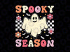 Spooky Season Groovy Cool Ghost Pumpkin Svg, Funny Halloween Spooky Season Svg, Happy Halloween Png, Digital Download