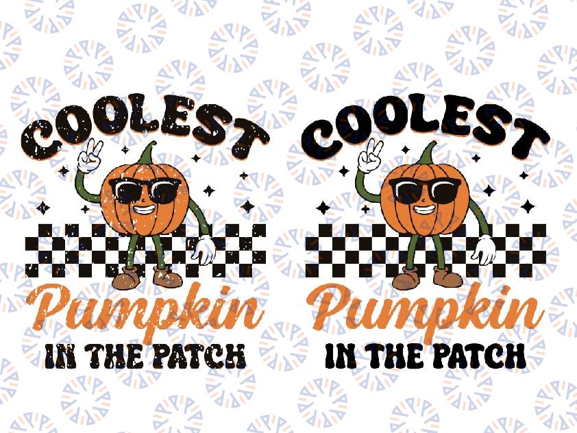 Coolest Pumpkin In The Patch Svg,Pumpkin Boy Svg, Spooky Season Png, Pumpkin Spice Sublimation Design, Instant Download