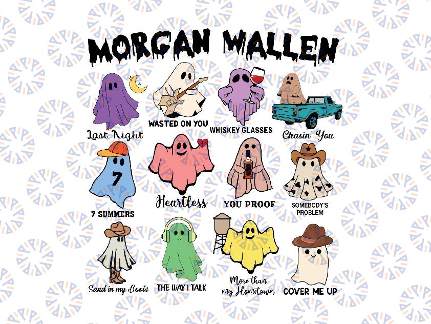 Morgan Wallen Halloween Ghost Svg, Halloween Ghost Wallen Png, Wallen Country Music, Happy Halloween Png, Digital Download