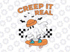 Retro Halloween Creep It Real Svg, Vintage Ghost Halloween Skateboard Svg, Happy Halloween Png, Digital Download